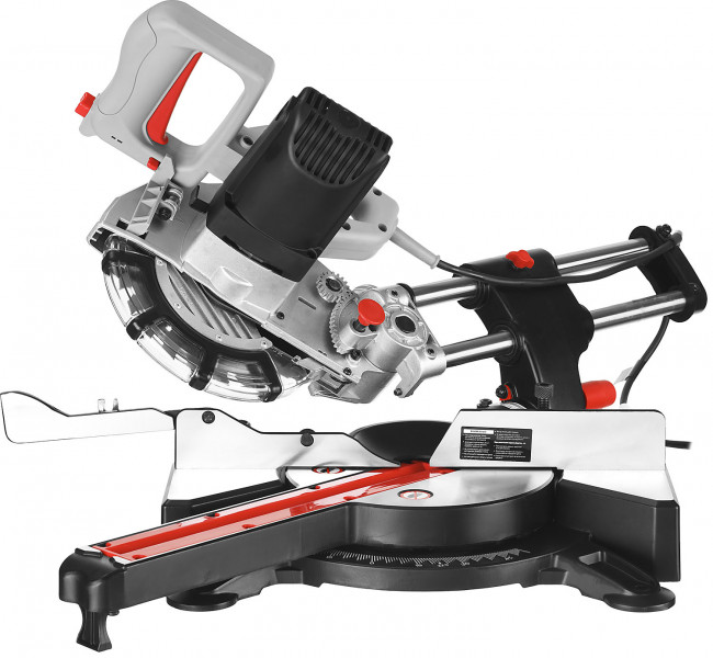 Пила торцовочная, ЗУБР ЗПТ-255-1800 ЛМ2, d= 255 x 30 мм, 1600 Вт, 5000 об/мин, лазер, удлинители стола,  ( ЗПТ-255-1800 ЛМ2 )