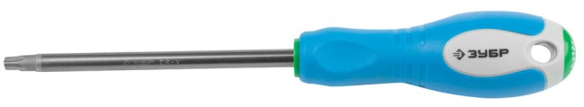 Отвертка ЗУБР, Cr-V сталь, трехкомпонентная рукоятка, цветовая индикация типа шлица, TORX №40, 125мм,  ( 25254-40-125 ) Отвертка ЗУБР, Cr-V сталь, трехкомпонентная рукоятка, цветовая индикация типа шлица, TORX №40, 125мм,  ( 25254-40-125 )