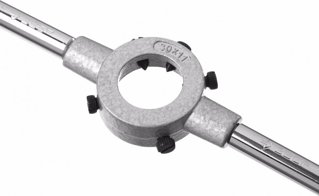 Плашкодержатель, ЗУБР Мастер 28141-30, с центровочными и прижимными винтами, 30х11мм для М10, L - 275мм,  ( 28141-30_z01 )