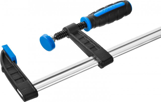 Струбцина ЗУБР "ПРОФЕССИОНАЛ", тип "F", двухкомпонентная ручка, стальная закаленная рейка, 50х150мм,  ( 32155-050-150 ) Струбцина ЗУБР "ПРОФЕССИОНАЛ", тип "F", двухкомпонентная ручка, стальная закаленная рейка, 50х150мм,  ( 32155-050-150 )