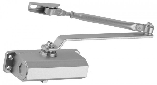 Доводчик дверной ЗУБР для дверей массой до 40 кг, цвет серебро,  ( 37910-50 )