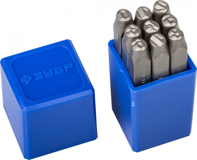 Клейма ЗУБР цифровые арабские, шрифт 5мм,  ( 21501-05_z01 )