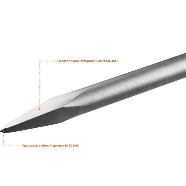 ЗУБР БУРАН HEX 30 Зубило пикообразное 400 мм, ( 29375-00-400  )
