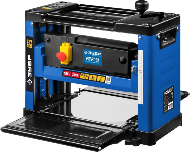 Рейсмусовый станок, ЗУБР РС-305, ширина строгания 305мм, толщина заготовки до 160 мм, 2 ножа, 8000 об/мин, 2000Вт, 6м/мин ( РС-305 )