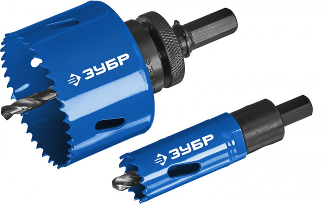 Набор: Коронки биметаллические, глубина сверления до 38мм, d 14,20,22,25,30,35,40,51,60,64,67мм, ЗУБР,  ( 29531-H11 )