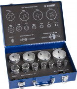 Набор: Коронки биметаллические, глубина сверления до 38мм, d 14,20,22,25,30,35,40,51,60,64,67мм, ЗУБР,  ( 29531-H11 )