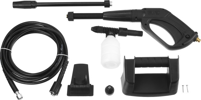 Мойка высокого давления (минимойка) электрич, ЗУБР АВД-100,макс. 100 Атм, 300л/ч,1400Вт,бачок для средства, АКВА-СТОП, 5м шланг, пистолет 375,  ( АВД-100 )