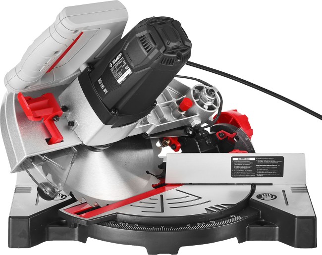 Пила торцовочная, ЗУБР ЗПТ-255-1800 ПЛР, d= 255 x 30 с протяжкой, ременная передача, 1800Вт, лазер, удлинители стола,  ( ЗПТ-255-1800 ПЛР )