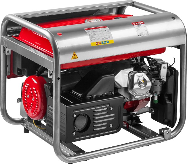 Бензиновый генератор с электростартером, 4500 Вт, ЗУБР,  ( ЗЭСБ-4500-Э )