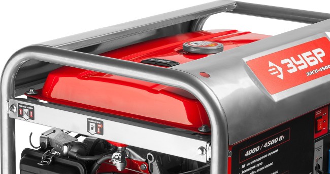 Бензиновый генератор с электростартером, 4500 Вт, ЗУБР,  ( ЗЭСБ-4500-Э )