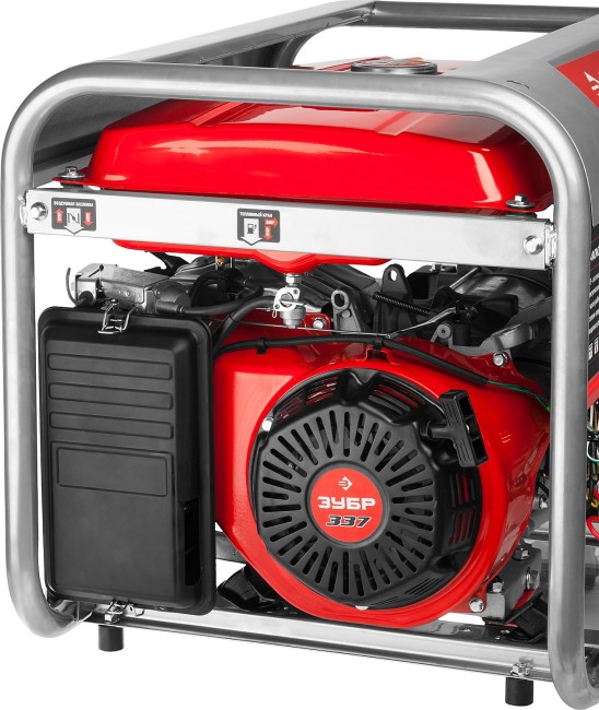 Бензиновый генератор с электростартером, 4500 Вт, ЗУБР,  ( ЗЭСБ-4500-Э )
