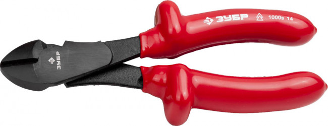 Бокорезы "ЭЛЕКТРИК" усиленные, диэлектрические, высоковольтные до ~1000В, маслобензостойкая рукоятка, 170мм, ЗУБР Мастер 2214-6-17,  ( 2214-6-17_z02 )