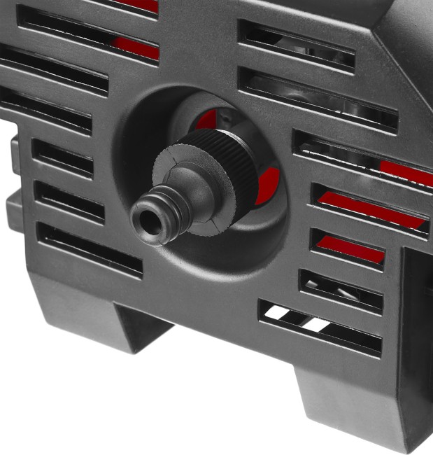 Мойка высокого давления (минимойка) электр, ЗУБР АВД-110,макс. 110Атм,300л/ч,1400Вт,колеса,бачок для средства,АКВА-СТОП,5м шланг,пистолет 375,  ( АВД-110 )