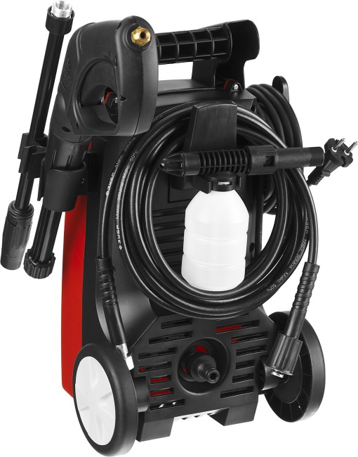 Мойка высокого давления (минимойка) электр, ЗУБР АВД-110,макс. 110Атм,300л/ч,1400Вт,колеса,бачок для средства,АКВА-СТОП,5м шланг,пистолет 375,  ( АВД-110 )