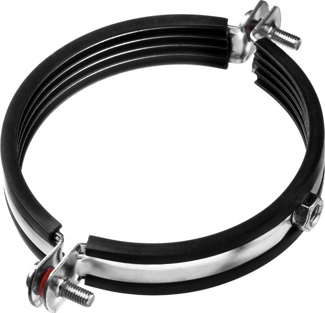 Хомут трубный с гайкой, 4", 5шт, оцинкованный, ЗУБР,  ( 37850-107-116 )