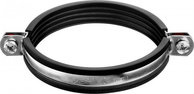 Хомут трубный с гайкой, 4", 5шт, оцинкованный, ЗУБР,  ( 37850-107-116 )