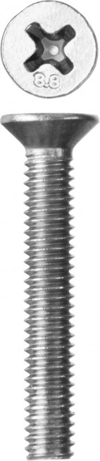 Винт DIN 965, M4 x 25 мм, 5 кг, кл. пр. 4.8, оцинкованный, ЗУБР,  ( 303110-04-025 )