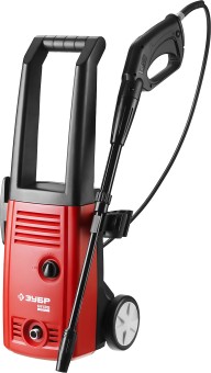 Мойка высокого давления (минимойка) электр, ЗУБР АВД-135,макс. 135Атм,300л/ч,1600Вт,колеса,бачок для средства,АКВА-СТОП,5м шланг,пистолет 375,  ( АВД-135 )