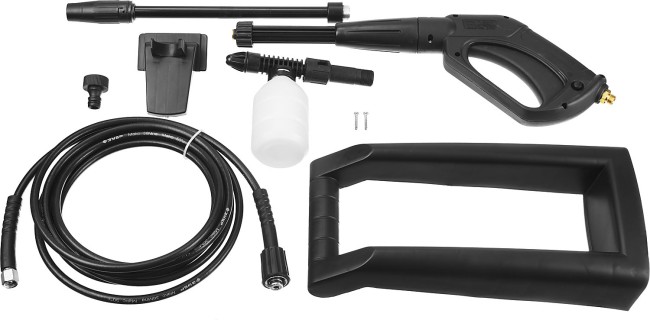 Мойка высокого давления (минимойка) электр, ЗУБР АВД-135,макс. 135Атм,300л/ч,1600Вт,колеса,бачок для средства,АКВА-СТОП,5м шланг,пистолет 375,  ( АВД-135 )