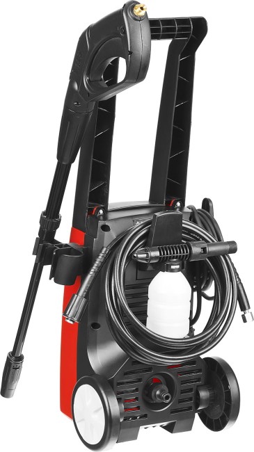 Мойка высокого давления (минимойка) электр, ЗУБР АВД-135,макс. 135Атм,300л/ч,1600Вт,колеса,бачок для средства,АКВА-СТОП,5м шланг,пистолет 375,  ( АВД-135 )