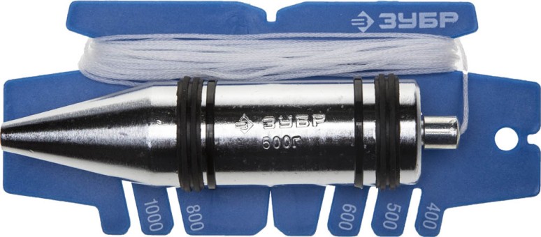 Отвес ЗУБР "ЭКСПЕРТ" строительный со шнуром и безопасным наконечником, 500 г,  ( 06347-50_z01 )