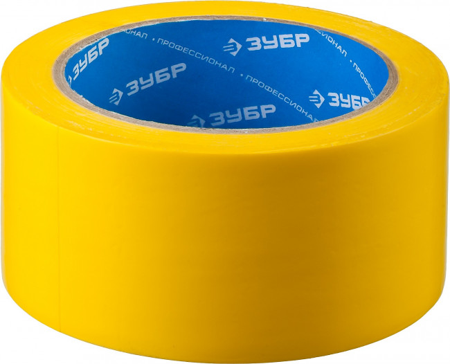 Разметочная клейкая лента, ЗУБР Профессионал 12243-50-25, цвет желтый, 50мм х 25м,  ( 12243-50-25 )
