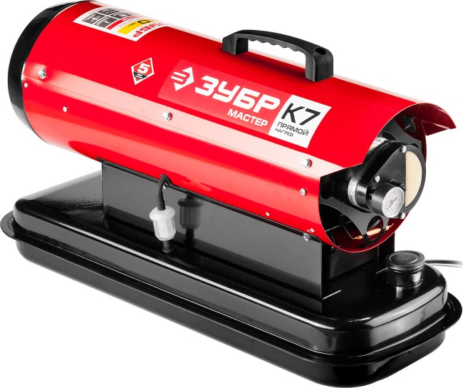 Пушка дизельная тепловая, ЗУБР ДПН-К9-52000-Д, 220 В, 52 кВт, 1800 м.куб/час, 55.5л, 3.6кг/ч, дисплей, продувка камеры, датчик уровня топлива,  ( ДПН-К9-52000-Д )