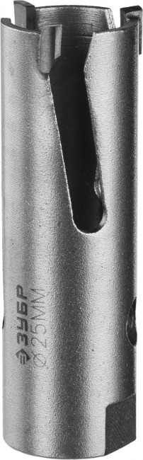 Коронка ЗУБР "ПРОФИ" "ПРОУНИВЕРСАЛ", твердосплав резцы, бетон, кирпич, керам, цв мет, гипсокарт, пласт, дерево, d=25мм ,  ( 29514-25 )