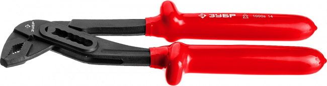 Клещи "ЭЛЕКТРИК" переставные диэлектрические, высоковольтные до ~1000В, маслобензостойкая рукоятка, 250мм, ЗУБР Мастер,  ( 2214-10-25_z02 )