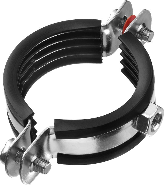 Хомут трубный с гайкой, 1 1/2", 8шт, оцинкованный, ЗУБР,  ( 37850-47-52 )