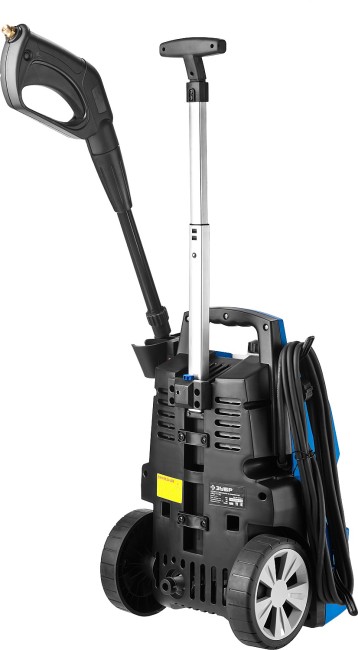 Мойка высокого давлен (минимойка) электр, ЗУБР Профессионал АВД-П130,макс.130Атм,350л/ч,1400Вт,колеса,телескоп. рук-ка,АКВА-СТОП,5м шланг,пист-т 375,  ( АВД-П130 )