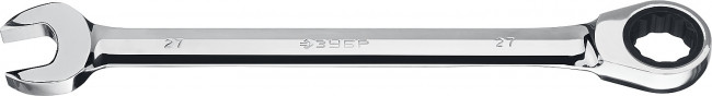 Комбинированный гаечный ключ трещоточный 27 мм, ЗУБР, ( 27074-27 )