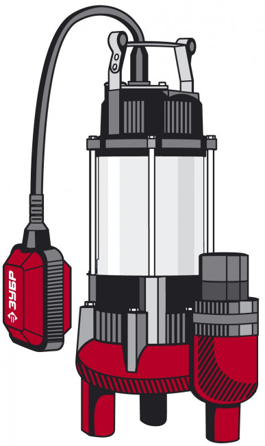 Насос фекальный погружной, ЗУБР НПФ-750, 750 Вт, пропускная способность 310 л/мин, напор 14 м, чугунный корпус, провод 5 м,  ( НПФ-750 )