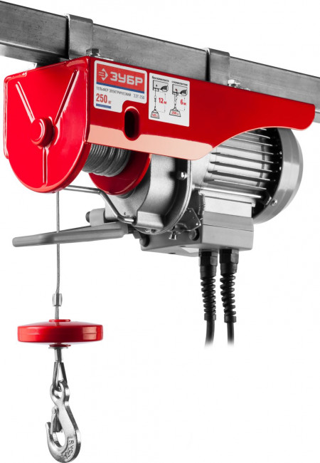 Тельфер, ЗУБР ЗЭТ-250, 250/125 кг, 500 Вт,  ( ЗЭТ-250 )