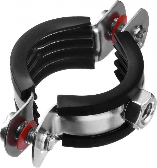 Хомут трубный с гайкой, 1", 9шт, оцинкованный, ЗУБР,  ( 37850-32-37 )