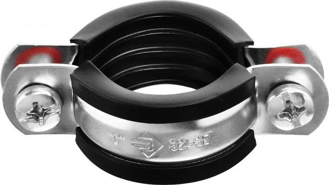 Хомут трубный с гайкой, 1", 9шт, оцинкованный, ЗУБР,  ( 37850-32-37 )
