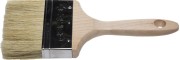 Кисть плоская ЗУБР "УНИВЕРСАЛ-ЭКСПЕРТ", светлая натуральная щетина, деревянная ручка, 4"/100мм,  ( 01005-100 )