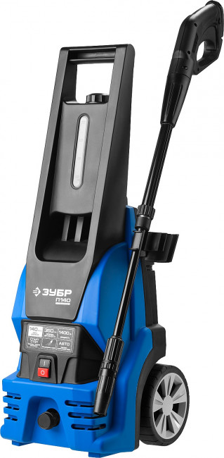Мойка высокого давления (минимойка) электр, ЗУБР Профессионал АВД-П140,макс. 140Атм,350л/ч,1400Вт,колеса,бесщет двиг,АВТО-СТОП,5м шланг,пистолет 375,  ( АВД-П140 )
