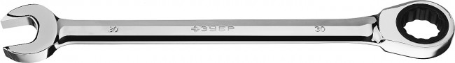 Комбинированный гаечный ключ трещоточный 30 мм, ЗУБР, ( 27074-30 )