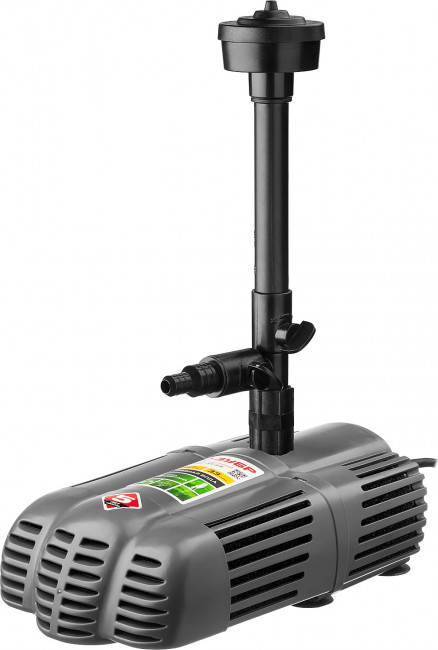 Насос фонтанный, ЗУБР ЗНФГ-33-2.5, для грязной воды, напор 2,5 м, насадки: колокольчик, гейзер, каскад, 50 Вт, 33 л /мин,  ( ЗНФГ-33-2.5 )