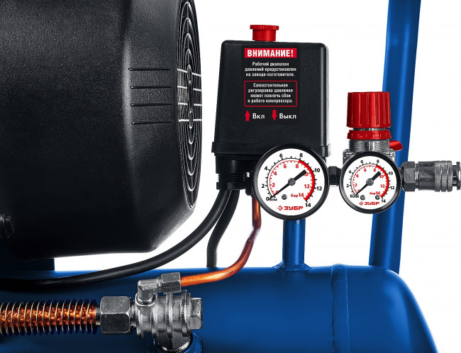 Компрессор воздушный, 400 л/мин, 50 л, 2200 Вт, ЗУБР ( КПМ-400-50 )