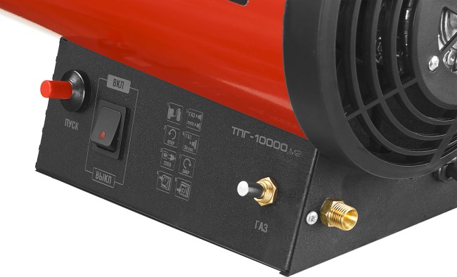 Пушка ЗУБР "МАСТЕР" тепловая, газовая, 220 В, 10,0 кВт, 330м.куб/час, 0,75кг/ч,  ( ТПГ-10000_М2 )