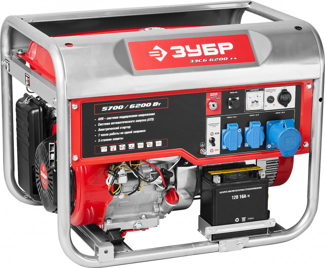 Бензиновый генератор с автозапуском, 6200 Вт, ЗУБР, ( ЗЭСБ-6200-ЭА ) Бензиновый генератор с автозапуском, 6200 Вт, ЗУБР, ( ЗЭСБ-6200-ЭА )