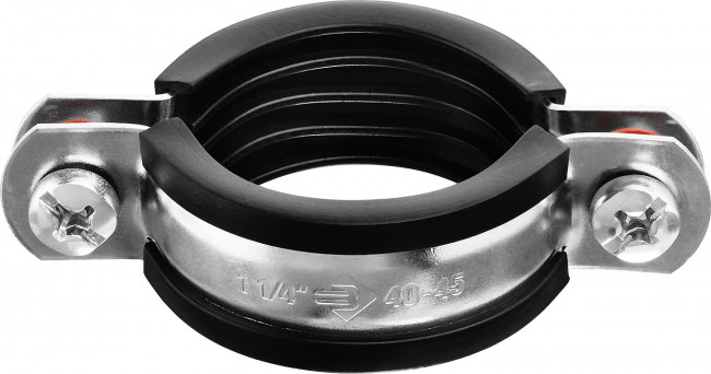 Хомут трубный с гайкой, 1 1/4", 8шт, оцинкованный, ЗУБР,  ( 37850-40-45 )