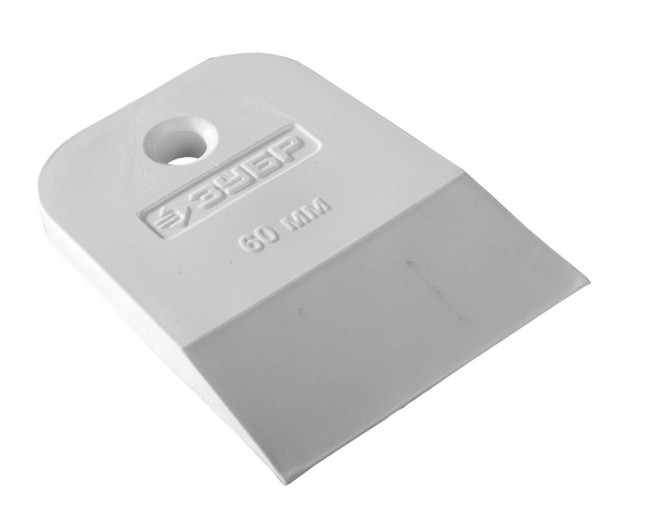 Шпатель ЗУБР "МАСТЕР" резиновый, белый, 1шт, 60мм,  ( 1016-60_z01 )