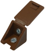 Уголок мебельный с шурупом, цвет дуб, 4,0x15мм, 4шт, ЗУБР,  ( 4-308256-1 )