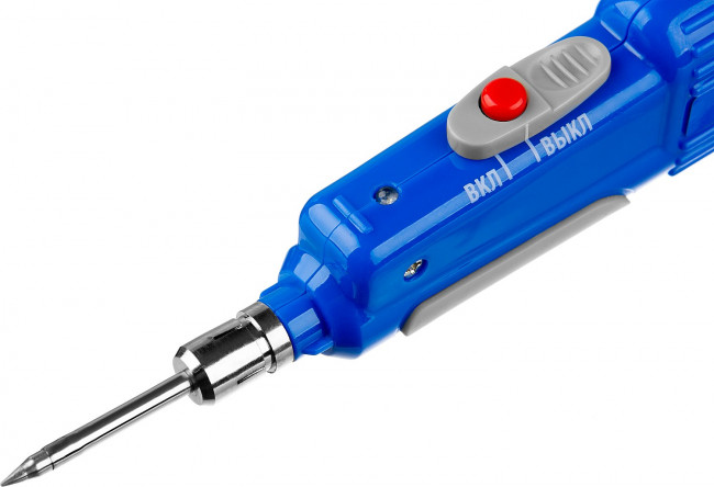 Паяльник ЗУБР "ПРОФЕССИОНАЛ" беспроводной на батарейках, высокотемпературное жало, 3xAA, 6Вт,  ( 55410_z01 ) Паяльник ЗУБР "ПРОФЕССИОНАЛ" беспроводной на батарейках, высокотемпературное жало, 3xAA, 6Вт,  ( 55410_z01 )