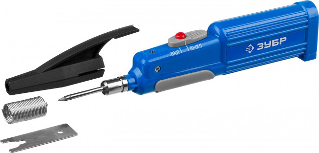 Паяльник ЗУБР "ПРОФЕССИОНАЛ" беспроводной на батарейках, высокотемпературное жало, 3xAA, 6Вт,  ( 55410_z01 ) Паяльник ЗУБР "ПРОФЕССИОНАЛ" беспроводной на батарейках, высокотемпературное жало, 3xAA, 6Вт,  ( 55410_z01 )