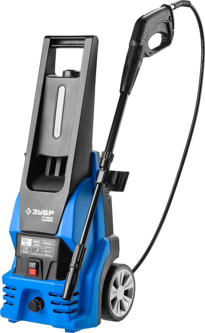 Мойка высокого давления (минимойка) электр, ЗУБР Профессионал АВД-П165, макс. 165Атм,350л/ч,1800Вт,колеса,бесщет двиг,АВТО-СТОП, 5м шланг,пистолет 375,  ( АВД-П165 )