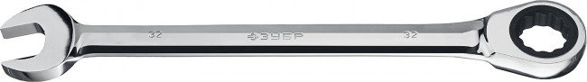 Комбинированный гаечный ключ трещоточный 32 мм, ЗУБР, ( 27074-32 )